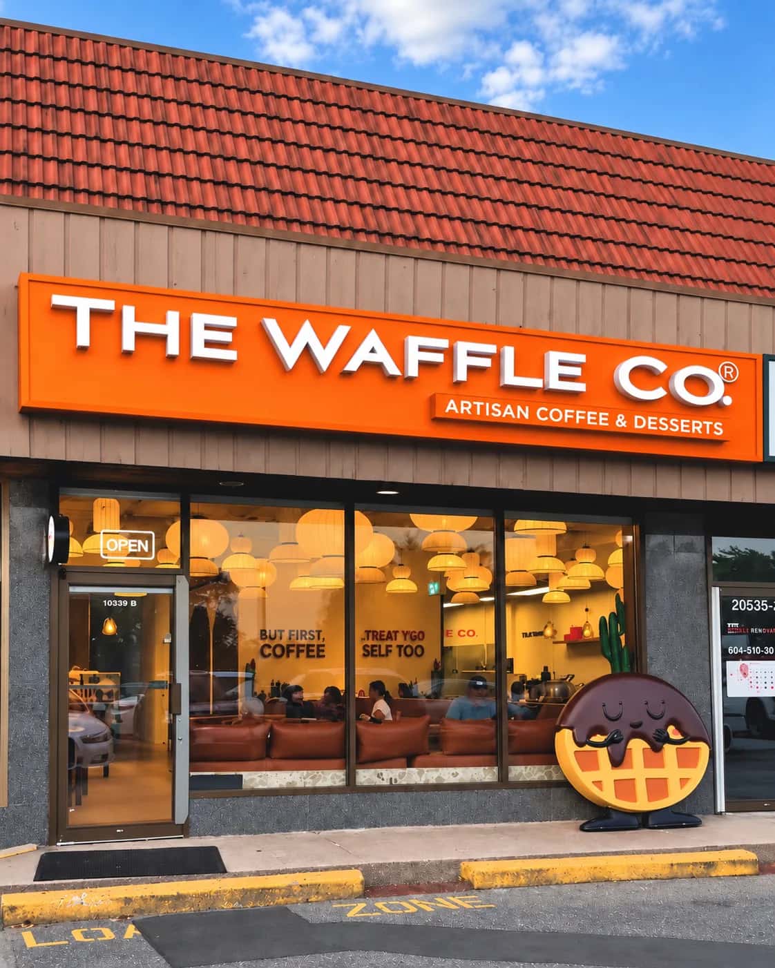 The Waffle Co. dessert café in Langley: storefront