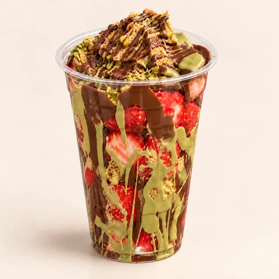 Dubai Strawberries: best selling eggless halal dessert at The Waffle Co.