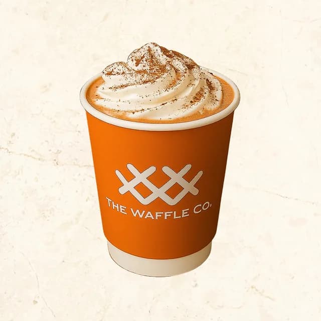 Hot Chocolate with Whipped Cream: hot coffee and latte at The Waffle Co.