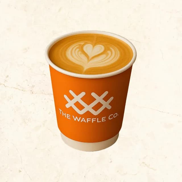 Hot Latte: hot coffee and latte at The Waffle Co.