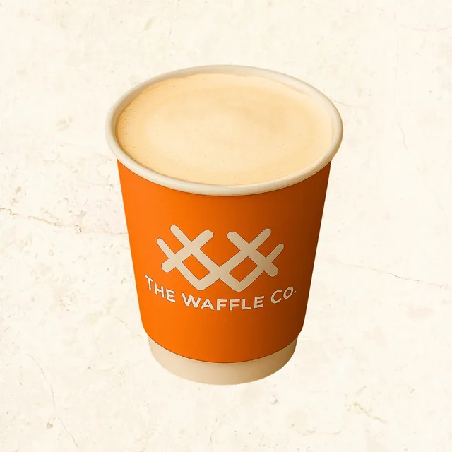 White Chocolate Mocha: hot coffee and latte at The Waffle Co.