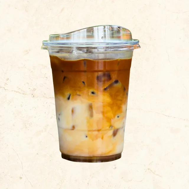 Brown Sugar Cinnamon Latte: iced latte and iced coffee at The Waffle Co.