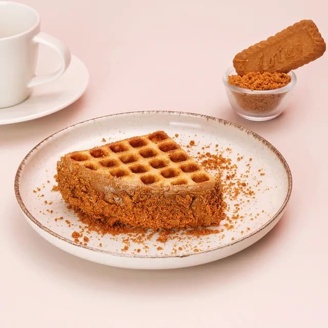 Lotus Biscoff: waffle sandwich dessert at The Waffle Co.