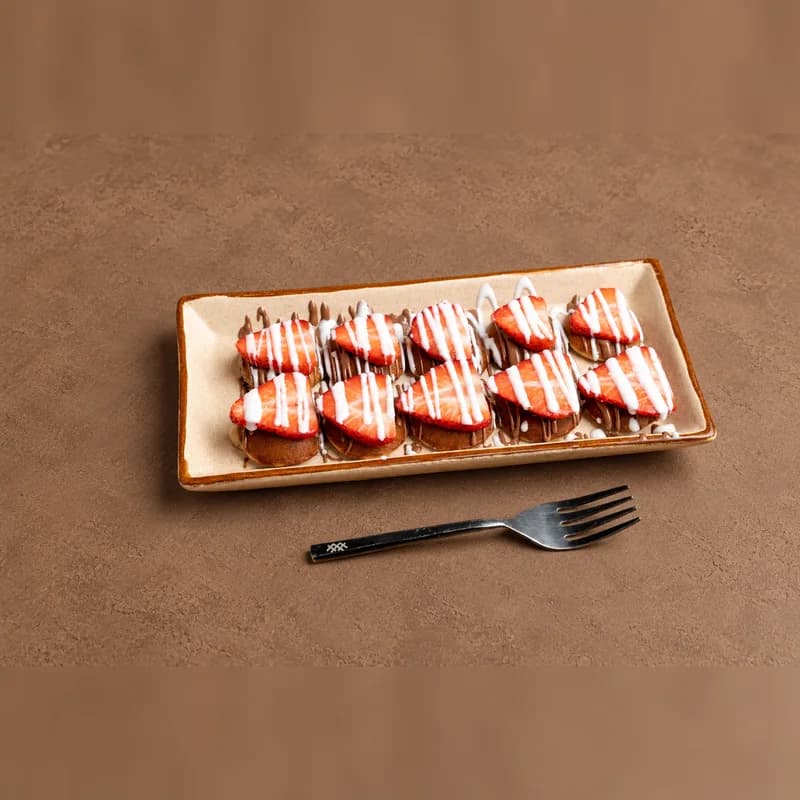 Strawberry Mini Pancakes: best selling eggless halal dessert at The Waffle Co.