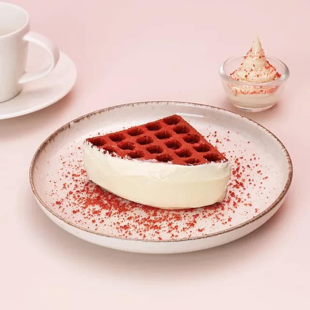 Red Velvet: waffle sandwich dessert at The Waffle Co.