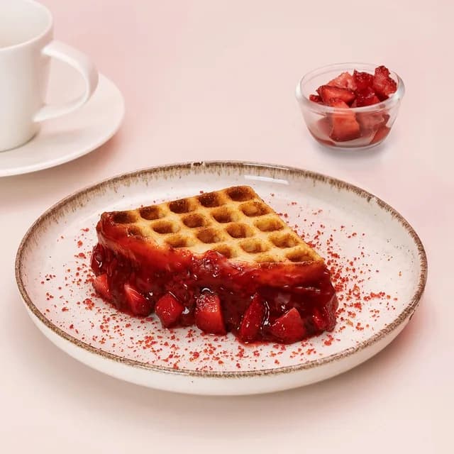 Strawberry Cream: waffle sandwich dessert at The Waffle Co.