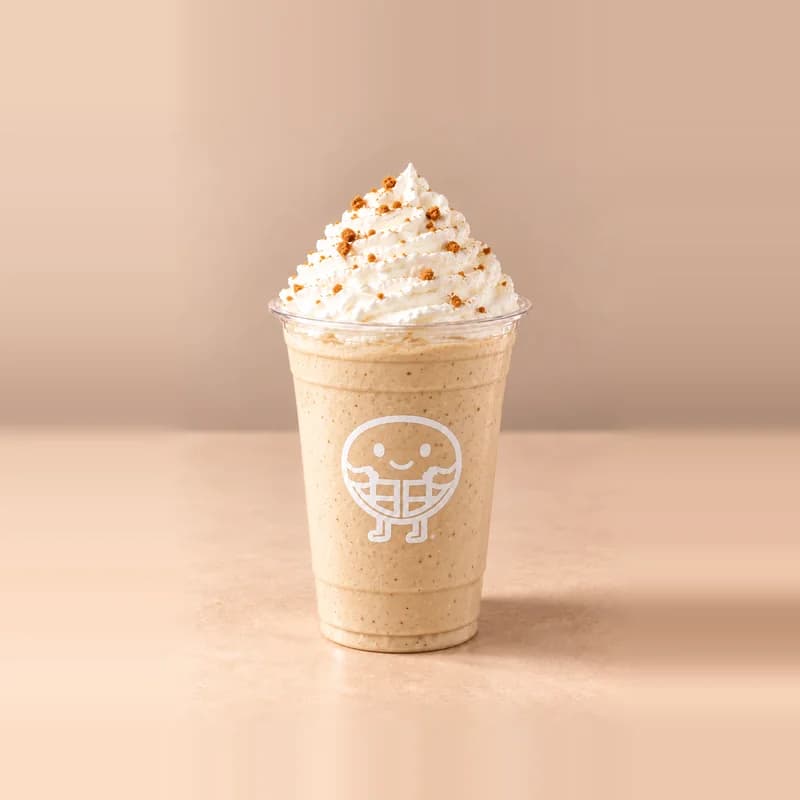 Lotus Biscoff Crush: thick milkshake dessert at The Waffle Co.