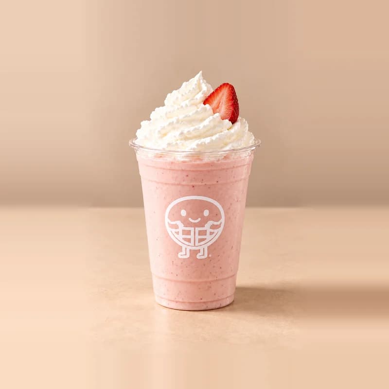 Strawberry Fusion: thick milkshake dessert at The Waffle Co.